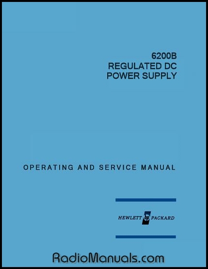 HP 6200B Operating & Service Manual HP 6200B Operating & Service Manual